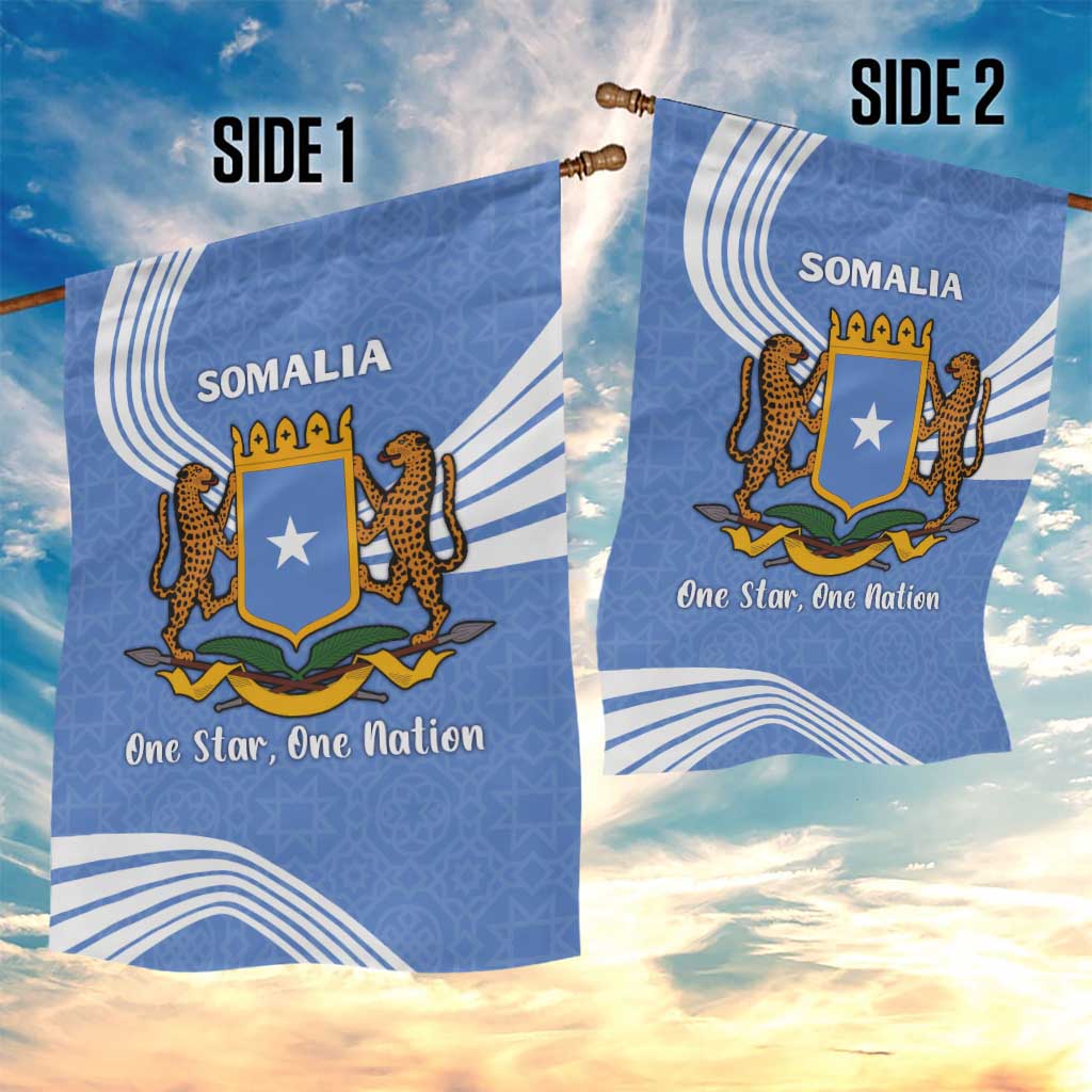Somalia Garden Flag with Coat of Arms One Star One Nation Blue White Spirit