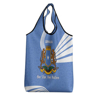 Somalia Grocery Bag with Coat of Arms One Star One Nation Blue White Spirit