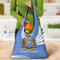 Somalia Grocery Bag with Coat of Arms One Star One Nation Blue White Spirit