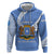 Somalia Hoodie with Coat of Arms One Star One Nation Blue White Spirit