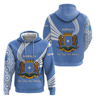 Somalia Hoodie with Coat of Arms One Star One Nation Blue White Spirit