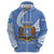 Somalia Hoodie with Coat of Arms One Star One Nation Blue White Spirit