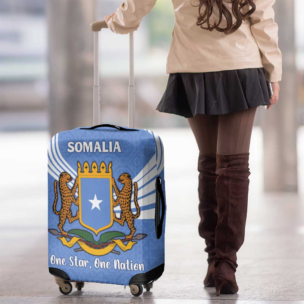 Somalia Luggage Cover with Coat of Arms One Star One Nation Blue White Spirit
