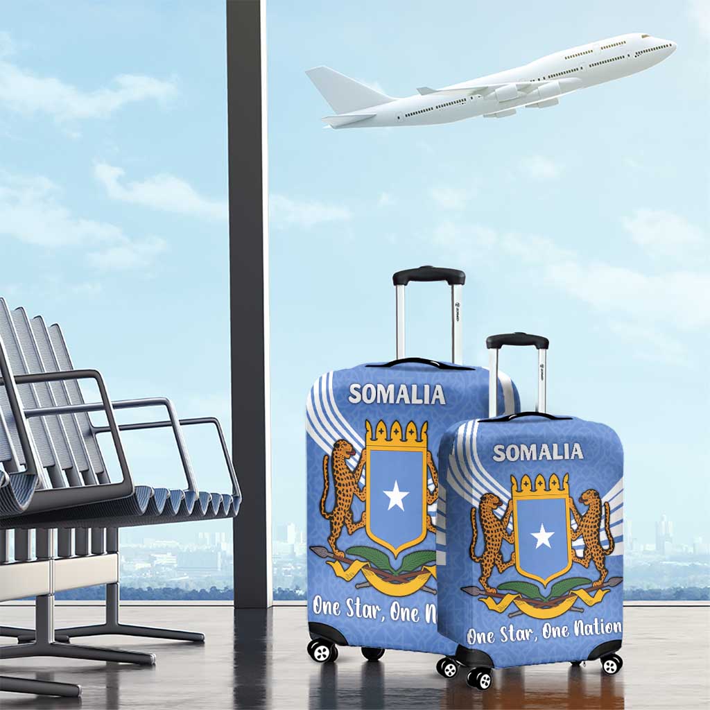 Somalia Luggage Cover with Coat of Arms One Star One Nation Blue White Spirit