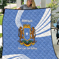 Somalia Quilt with Coat of Arms One Star One Nation Blue White Spirit