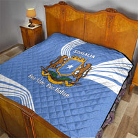 Somalia Quilt with Coat of Arms One Star One Nation Blue White Spirit