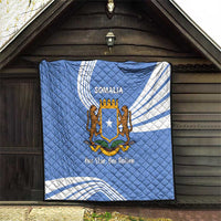 Somalia Quilt with Coat of Arms One Star One Nation Blue White Spirit