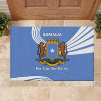 Somalia Rubber Doormat with Coat of Arms One Star One Nation Blue White Spirit