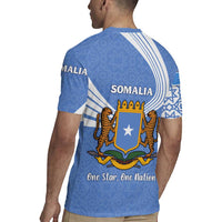 Somalia Rugby Jersey with Coat of Arms One Star One Nation Blue White Spirit