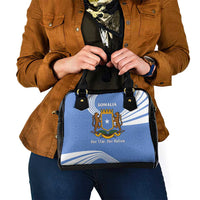 Somalia Shoulder Handbag with Coat of Arms One Star One Nation Blue White Spirit