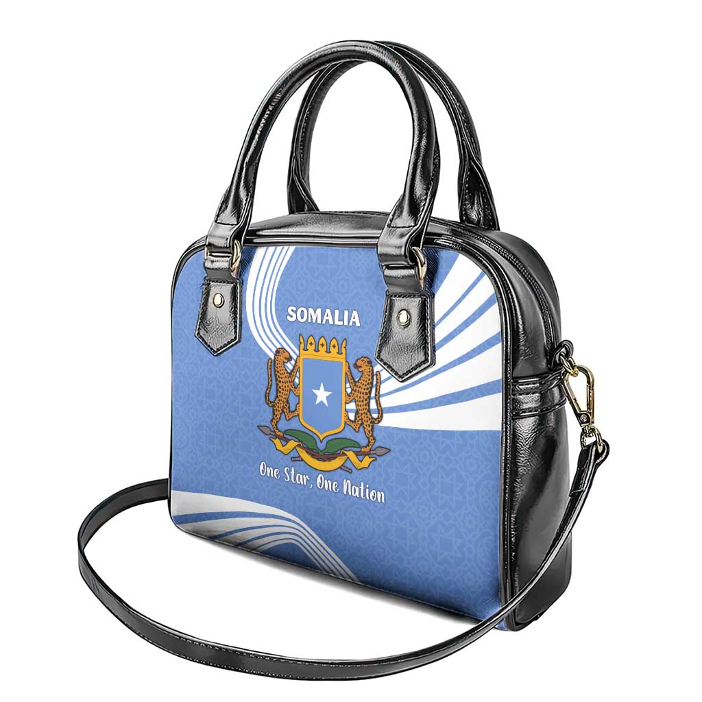 Somalia Shoulder Handbag with Coat of Arms One Star One Nation Blue White Spirit