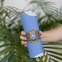 Somalia Skinny Tumbler with Coat of Arms One Star One Nation Blue White Spirit