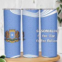 Somalia Skinny Tumbler with Coat of Arms One Star One Nation Blue White Spirit