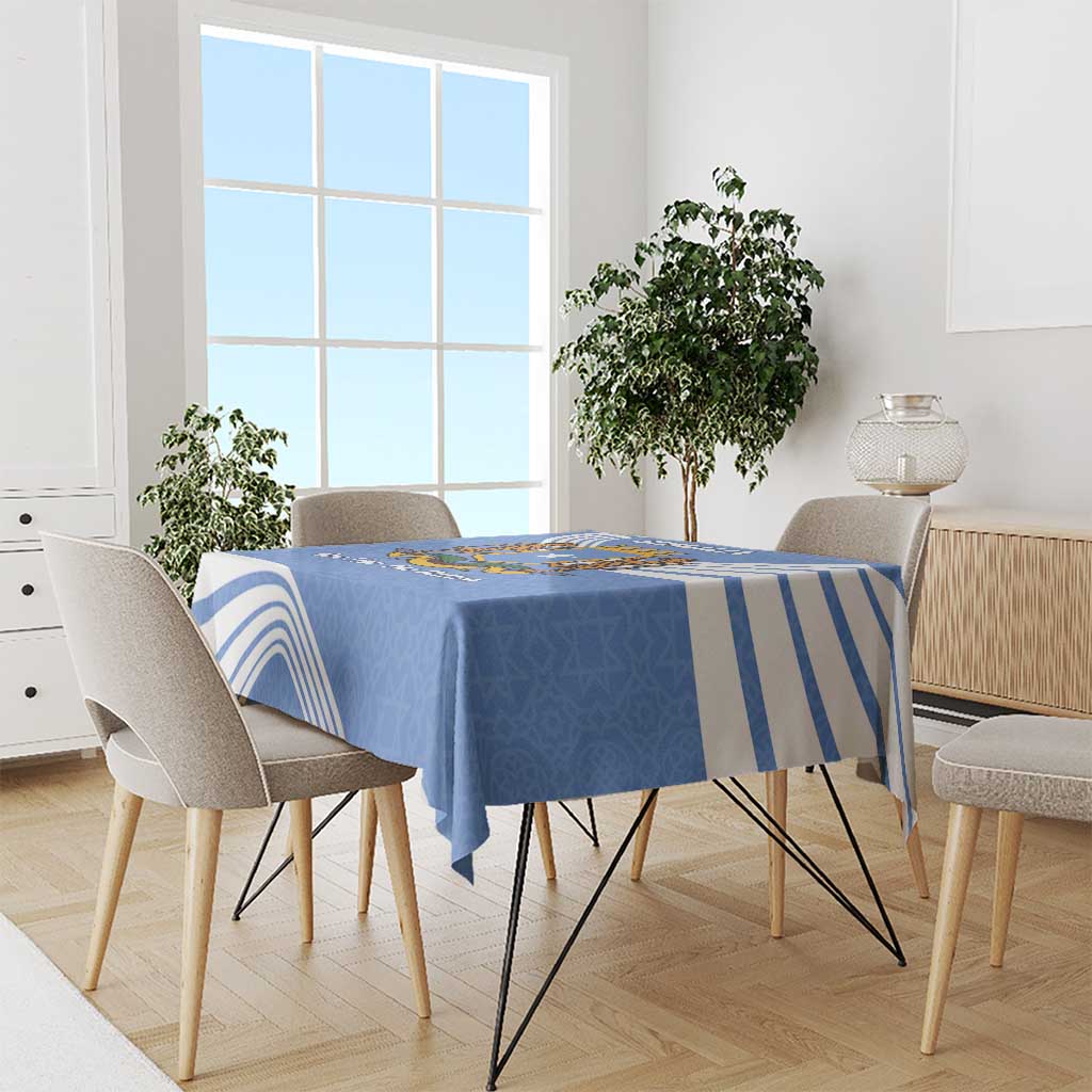 Somalia Tablecloth with Coat of Arms One Star One Nation Blue White Spirit