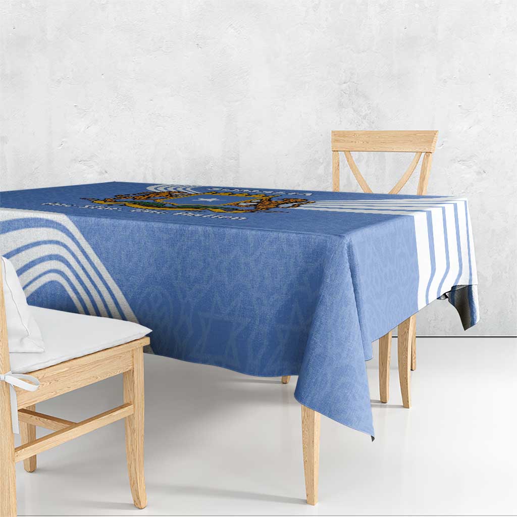 Somalia Tablecloth with Coat of Arms One Star One Nation Blue White Spirit