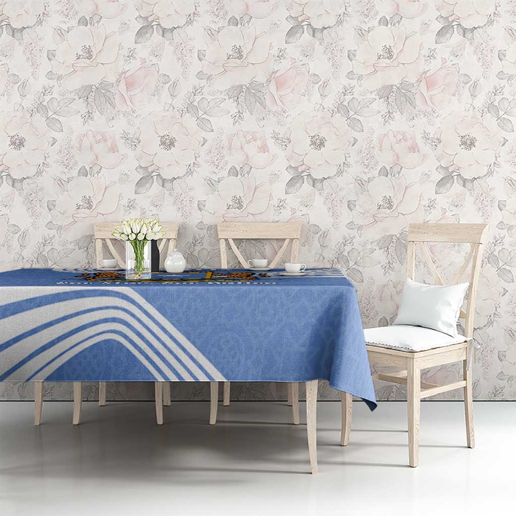Somalia Tablecloth with Coat of Arms One Star One Nation Blue White Spirit