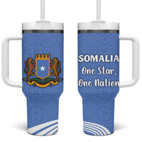 Somalia Tumbler With Handle with Coat of Arms One Star One Nation Blue White Spirit