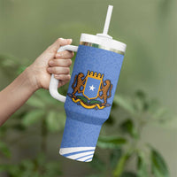 Somalia Tumbler With Handle with Coat of Arms One Star One Nation Blue White Spirit