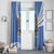 Somalia Window Curtain with Coat of Arms One Star One Nation Blue White Spirit