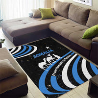 Somalia Area Rug with From Nomads to Nation Camel Galaxy Flag Spirit