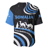 Somalia Baseball Jersey with From Nomads to Nation Camel Galaxy Flag Spirit