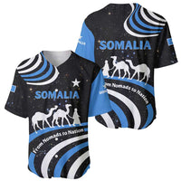 Somalia Baseball Jersey with From Nomads to Nation Camel Galaxy Flag Spirit