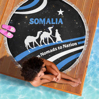 Somalia Beach Blanket with From Nomads to Nation Camel Galaxy Flag Spirit