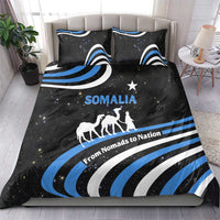 Somalia Bedding Set with From Nomads to Nation Camel Galaxy Flag Spirit