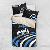 Somalia Bedding Set with From Nomads to Nation Camel Galaxy Flag Spirit