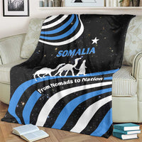 Somalia Blanket with From Nomads to Nation Camel Galaxy Flag Spirit