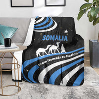 Somalia Blanket with From Nomads to Nation Camel Galaxy Flag Spirit