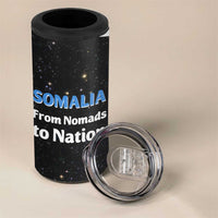 Somalia 4 in 1 Can Cooler Tumbler with From Nomads to Nation Camel Galaxy Flag Spirit