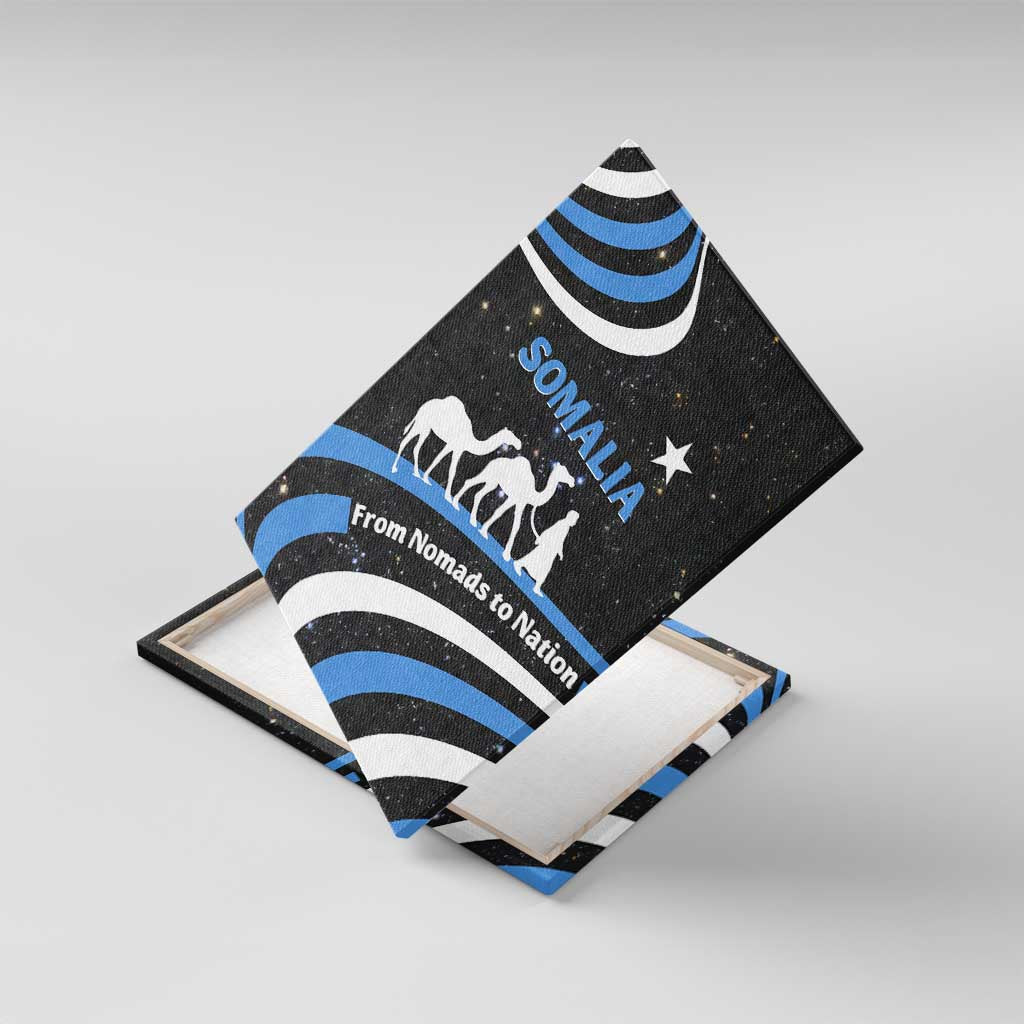 Somalia Canvas Wall Art with From Nomads to Nation Camel Galaxy Flag Spirit