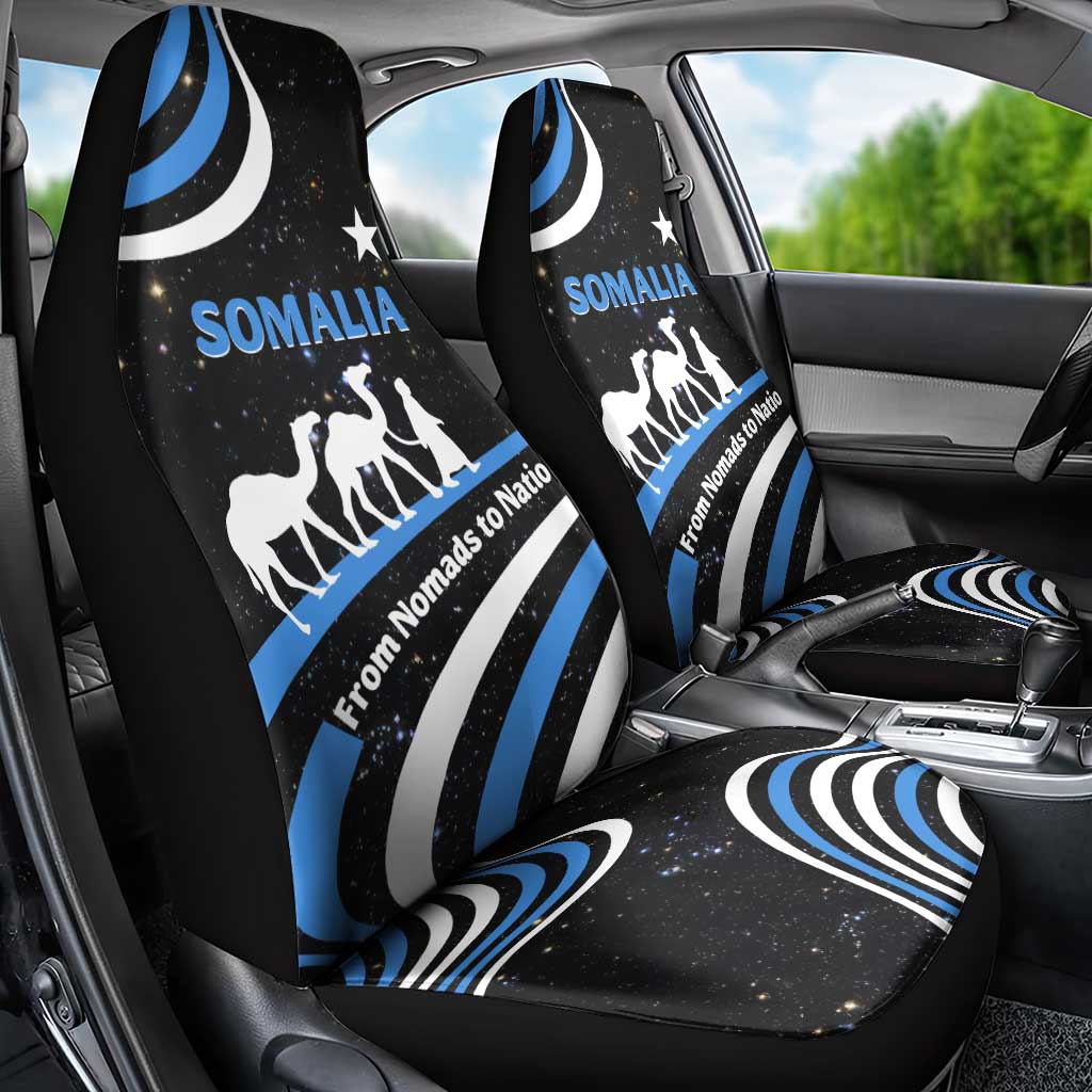 Somalia Car Seat Cover with From Nomads to Nation Camel Galaxy Flag Spirit