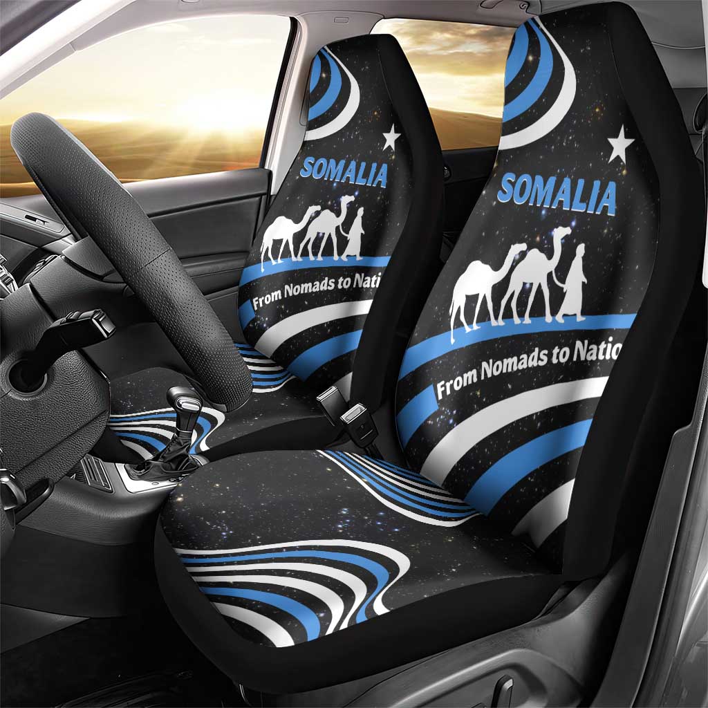 Somalia Car Seat Cover with From Nomads to Nation Camel Galaxy Flag Spirit