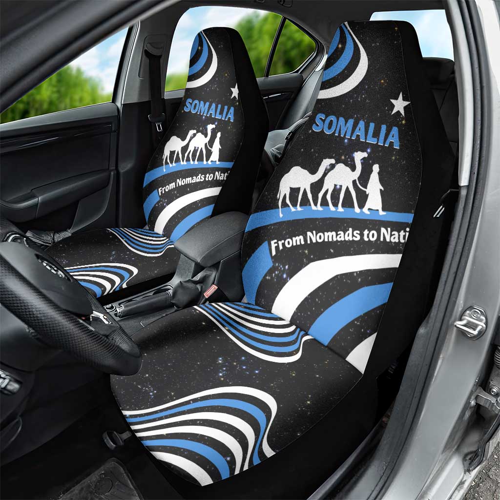 Somalia Car Seat Cover with From Nomads to Nation Camel Galaxy Flag Spirit