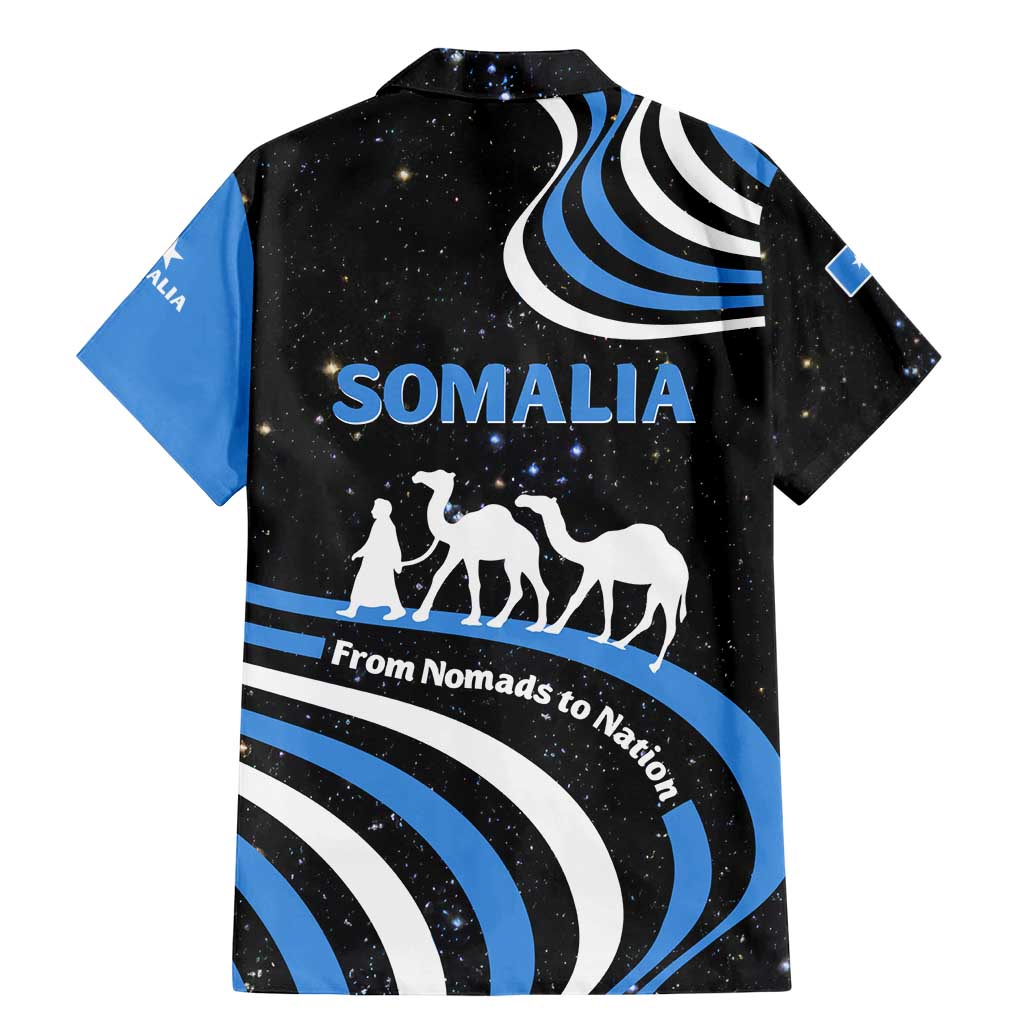 Somalia Family Matching Mermaid Dress and Hawaiian Shirt with From Nomads to Nation Camel Galaxy Flag Spirit