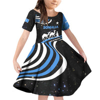 Somalia Family Matching Off Shoulder Short Dress and Hawaiian Shirt with From Nomads to Nation Camel Galaxy Flag Spirit