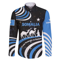 Somalia Family Matching Puletasi and Hawaiian Shirt with From Nomads to Nation Camel Galaxy Flag Spirit