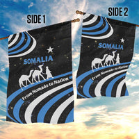 Somalia Garden Flag with From Nomads to Nation Camel Galaxy Flag Spirit