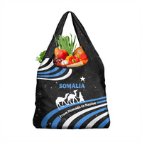Somalia Grocery Bag with From Nomads to Nation Camel Galaxy Flag Spirit