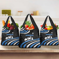 Somalia Grocery Bag with From Nomads to Nation Camel Galaxy Flag Spirit