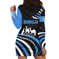 Somalia Hoodie Dress with From Nomads to Nation Camel Galaxy Flag Spirit