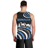 Somalia Men Tank Top with From Nomads to Nation Camel Galaxy Flag Spirit
