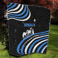 Somalia Quilt with From Nomads to Nation Camel Galaxy Flag Spirit