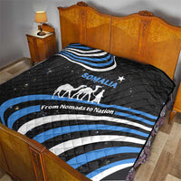 Somalia Quilt with From Nomads to Nation Camel Galaxy Flag Spirit