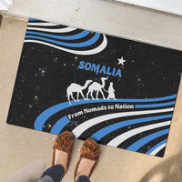Somalia Rubber Doormat with From Nomads to Nation Camel Galaxy Flag Spirit
