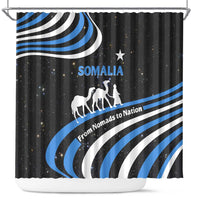 Somalia Shower Curtain with From Nomads to Nation Camel Galaxy Flag Spirit