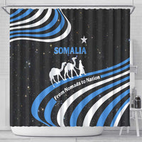 Somalia Shower Curtain with From Nomads to Nation Camel Galaxy Flag Spirit