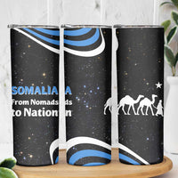 Somalia Skinny Tumbler with From Nomads to Nation Camel Galaxy Flag Spirit